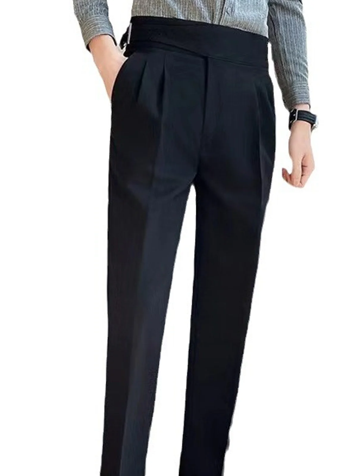 Royaura® Days Buckle Belt Button Design Men's Casual Pants Big & Tall