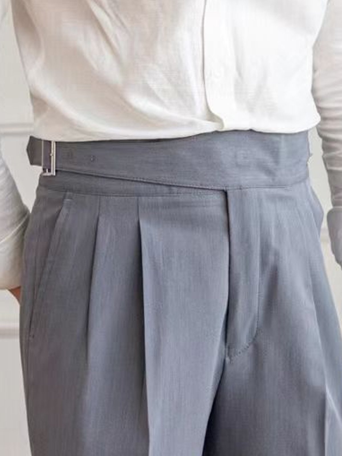 Royaura® Days Buckle Belt Button Design Men's Casual Pants Big & Tall