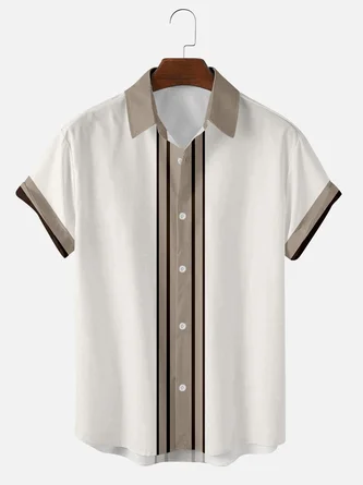 Men's Shirt Collar Abstract Printed Shirts & Tops | royaura