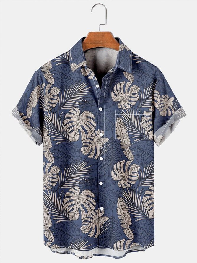 Men's Aloha Shirt Tactical Hawaiian Shirt With Palm Tree | royaura