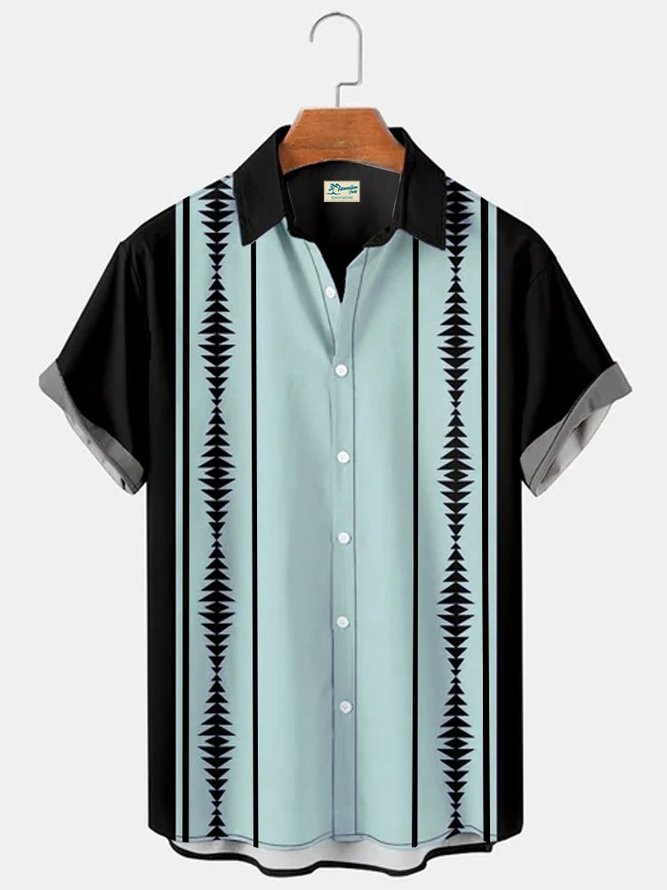 Men's Vintage Hawaiian Casual Short Sleeve Shirt | Shirts | Green ...