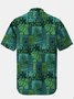 Royaura Waterproof Tiki Vintage Short Sleeve Hawaiian Shirt Stain-Resistant Lightweight
