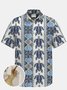 Royaura Honu Ethnic Waterproof Stain Resistant Blue Hydrophobic Breathable Men Hawaiian Shirt