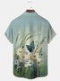 Royaura Hawaiian Floral Ombre Print Men's Button Pocket Shirt