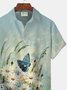 Royaura Hawaiian Floral Ombre Print Men's Button Pocket Shirt