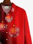 Royaura Christmas Printed Men's Button Pocket Long Sleeve Shirt