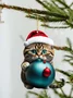 Royaura Christmas Cat Car Ornament Pendant