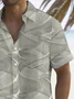Royaura® Retro Geometric 3D Art 3D Print Men's Button Pocket Short Sleeve Shirt