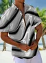 Royaura®  Hawaiian Ombre Art Print Men's Button Pocket Short Sleeve Shirt