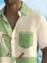 Royaura® Vintage Baseball Print Men's Hawaiian Shirt Breathable Comfortable Pocket Camping Shirt Big Tall