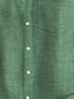 Royaura® Retro Cotton And Linen 3D Printing Men's Button Pocket Short-Sleeved Shirt