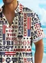 Royaura® Independence Day American Flag Men's Hawaiian Shirt Wrinkle Free Seersucker Quick Dry Stretch Camp Pocket Shirt Big Tall