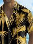 Royaura®  Beach Vacation Men's Hawaiian Shirt Plant Print Pocket Camping Shirt Big Tall