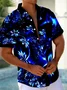 Royaura® Hawaiian Floral 3D Print Men's Button Pocket Short Sleeve Shirt