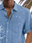 Royaura® Beach Vacation Men's Hawaiian Shirt Bamboo Turtle Print Pocket Camping Shirt Big Tall