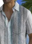 Royaura® Vintage Abstract Texture Print Chest Pocket Shirt Plus Size Men's Shirt Big Tall