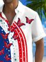 Royaura® Vintage Flag Independence Day 3D Print Men's Button Pocket Short Sleeve Shirt