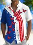 Royaura® Vintage Flag Independence Day 3D Print Men's Button Pocket Short Sleeve Shirt