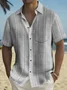 Royaura® Vintage Abstract Stripe Print Chest Pocket Men's High Shirt Big Tall