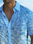 Royaura® Beach Vacation Men's Hawaiian Shirt Marine Print Pocket Camping Shirt  Big Tall