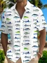 Royaura® Hawaii Sea Life Fish All Over 3D Print Men's Button Pocket Short Sleeve Shirt Big & Tall