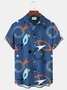 Royaura® Vintage Geometric Print Chest Pocket Men's Tall Shirt Big Tall