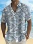 Royaura®Hawaii Marine Creatures Whale Shark 3D Print Men's Button Pocket Short Sleeve Shirt Big & Tall