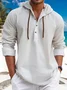 Royaura® Vintage Basics Men's Hooded Button-Down Long Sleeve Shirt Big Tall