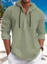 Royaura® Vintage Basics Men's Hooded Button-Down Long Sleeve Shirt Big Tall