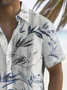 Royaura® Beach Vacation Men's Hawaiian Shirt Bamboo Print Pocket Camping Shirt Big Tall