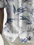 Royaura® Beach Vacation Men's Hawaiian Shirt Bamboo Print Pocket Camping Shirt Big Tall