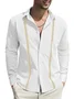 Royaura® Vintage Men's Guayabera Print Button Down Long Sleeve Shirt Big Tall