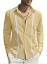 Royaura® Vintage Men's Guayabera Print Button Down Long Sleeve Shirt Big Tall