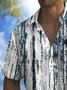 Royaura® Vintage Abstract Stripe Print Chest Pocket Shirt Plus Size Men's Shirt Big Tall