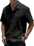 Royaura® Basic Casual Seersucker Men's Button Pocket Short Sleeve Shirt Big & Tall