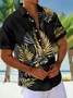 Royaura® Beach Vacation Men's Hawaiian Shirt Botanical Print Pocket Camping Shirt Big Tall