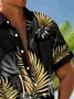 Royaura® Beach Vacation Men's Hawaiian Shirt Botanical Print Pocket Camping Shirt Big Tall