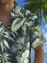 Royaura® Beach Vacation Men's Hawaiian Shirt Coconut Tree Print Pocket Camping Shirt Big Tall