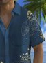 Royaura® Beach Vacation Men's Hawaiian Shirt Floral Print Pocket Camping Shirt Big Tall