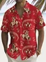 Royaura® Vintage Horse Print Men's Chest Pocket Stretch Shirt Big Tall