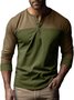 Royaura® Basic Solid Color Stitching Stretch Comfortable Camping Pullover Polo Shirt Big Tall