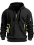 Royaura® Basics Outdoor Pocket Zipper Men's Long Sleeve Hooded Sweatshirt Big & Tall