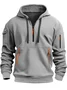 Royaura® Basics Outdoor Pocket Zipper Men's Long Sleeve Hooded Sweatshirt Big & Tall