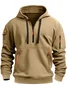 Royaura® Basics Outdoor Pocket Zipper Men's Long Sleeve Hooded Sweatshirt Big & Tall