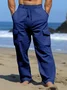 Royaura® Men's Everyday Beach Loose Stretch Pocket Drawstring Trousers