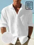 Royaura® Retro Basics Quick Drying Seersucker Men's Button Long Sleeve Shirt Big & Tall