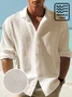 Royaura® Retro Basics Quick Drying Seersucker Men's Button Long Sleeve Shirt Big & Tall