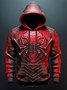 Royaura®Halloween Spider Spider Web 3D Digital Print Men's Drawstring Hooded Sweatshirt Big & Tall