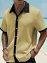 Royaura® Basic Solid Color Printed Shirt Plus Size Men's Shirt Big Tall