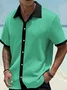 Royaura® Basic Solid Color Printed Shirt Plus Size Men's Shirt Big Tall